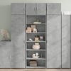 vidaXL Buffet haut gris béton 70x41x185 cm bois d'ingénierie