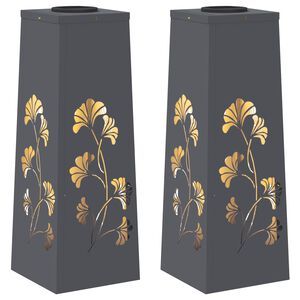 vidaXL Lumi&egrave;re de chemin LED solaire 2 pcs Anthracite