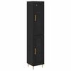 vidaXL Haut Armoire 2 pcs Ch&ecirc;ne noir Verre