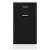 vidaXL Armoire de Tiroir Inf&eacute;rieure Riga Ch&ecirc;ne noir 40 x 46 x 81,5 cm
