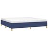 vidaXL Cadre de lit sans matelas bleu 200x200 cm tissu