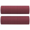 vidaXL Canapé 2 places avec oreillers bordeaux 140 cm tissu