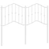 vidaXL T&ecirc;te de lit de remplacement m&eacute;tal blanc 120 cm