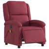 vidaXL Fauteuil de massage inclinable électrique Rouge bordeaux Tissu