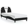 vidaXL Cadre de lit Viana avec LED sans matelas noir et blanc 80x200 cm