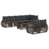 vidaXL Ensemble de canap&eacute; de jardin 9 pc Gris et Gris fonc&eacute; polyrotin