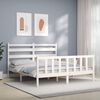 vidaXL Cadre de lit sans matelas blanc bois de pin massif