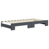 vidaXL Lit de jour avec gigogne et matelas gris foncé 90x200cm velours