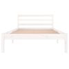 vidaXL Cadre de lit sans matelas bois de pin massif 100x200 cm blanc