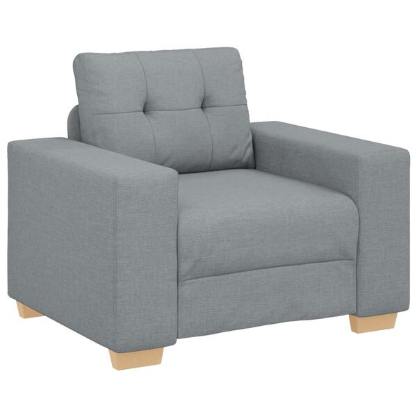 vidaXL Fauteuil Gris clair 100x78x80 cm Tissu