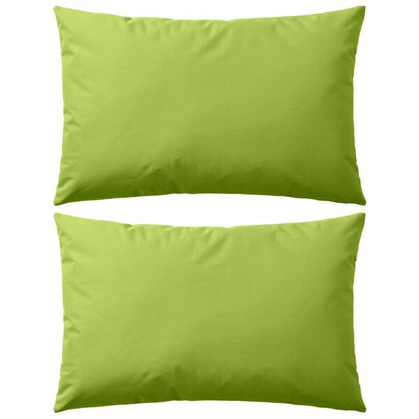 vidaXL Oreiller d'ext&eacute;rieur lot de 2 60 x 40 cm Vert pomme