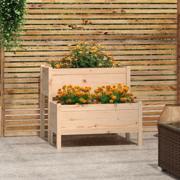 vidaXL Jardini&egrave;re 84,5x84x75 cm Bois massif de pin