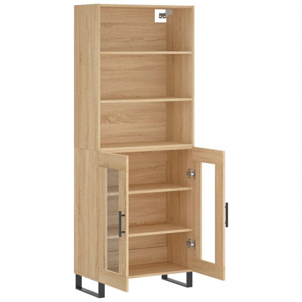 vidaXL Buffet haut Ch&ecirc;ne sonoma 69,5x34x180 cm Bois d'ing&eacute;nierie