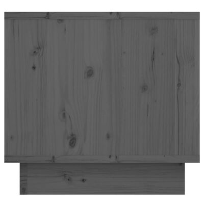 vidaXL Table de chevet Gris 35x34x32 cm Bois de pin solide