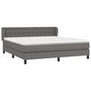 vidaXL Sommier &agrave; lattes de lit avec matelas Gris 160x200 cm Similicuir