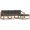 vidaXL Ensemble de canap&eacute;s d'ext&eacute;rieur 4 pc Naturel et Anthracite