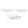 vidaXL Couette avec oreiller 3 pcs Blanc Microfibre