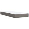 vidaXL Sommier &agrave; lattes de lit avec matelas Taupe 90x190 cm Tissu