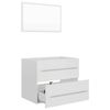 vidaXL Ensemble de meubles de salle de bain 2 pcs Blanc brillant
