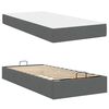 vidaXL Cadre de lit avec matelas avec matelas 2 pcs Gris Fonc&eacute; tissu
