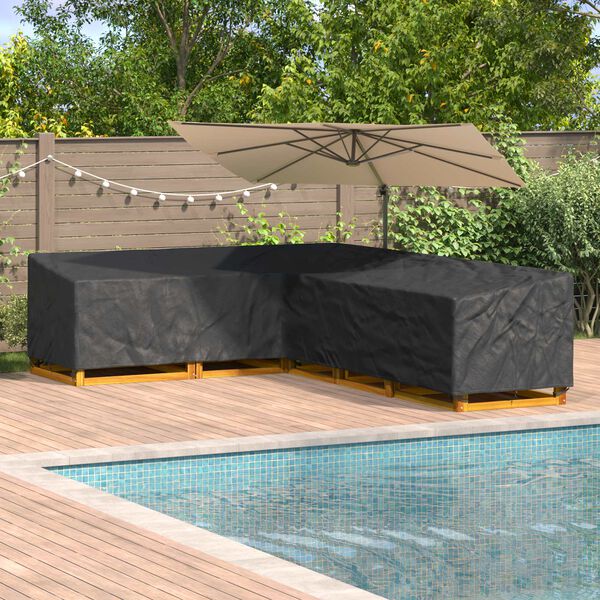 vidaXL Housse pour meubles Noir 355 x 275 x 80 cm Tissu Oxford 420D