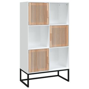 vidaXL Buffet haut blanc 70x35x125 cm bois d'ing&eacute;nierie