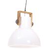 vidaXL Lampe suspendue industrielle 25 W Blanc Rond 40 cm E27