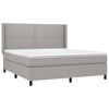 vidaXL Sommier &agrave; lattes de lit avec matelas Gris clair 180x200cm Tissu