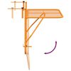 vidaXL Table de balcon Jaune 60x40 cm Acier