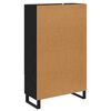 vidaXL Haut Armoire Ch&ecirc;ne noir 69,5 x 30 x 115 cm Bois d'ing&eacute;nierie