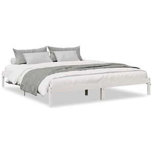 vidaXL Cadre de lit extra long sans matelas 180x210 cm bois massif pin