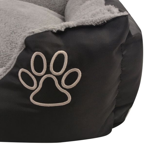 vidaXL Lit pour chiens avec coussin rembourré Taille M Noir