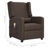 vidaXL Fauteuil de massage Marron Tissu