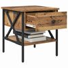 vidaXL Table de chevet avec tiroir 2 pcs Bois ancien 40 x 42 x 45 cm
