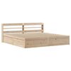vidaXL Cadre de lit avec t&ecirc;te de lit 200x200 cm Bois de pin massif