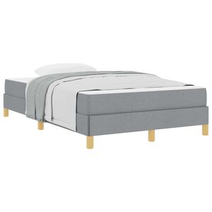 vidaXL Lit &agrave; ressorts avec matelas Gris clair 120 x 190 cm tissu