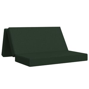 vidaXL Canap&eacute;-lit pliable 160 x 67 x 45 cm Vert fonc&eacute;