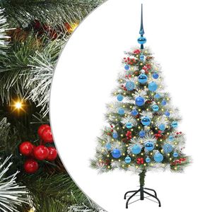 vidaXL Sapin de No&euml;l artificiel Vert et blanc 120 cm