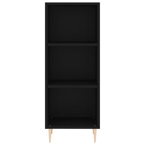 vidaXL Buffet noir 34,5x32,5x90 cm bois d'ingénierie