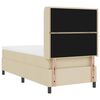 vidaXL Lit &agrave; ressorts avec matelas Cr&egrave;me 80 x 200 cm tissu