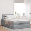 vidaXL Lit ottoman avec matelas gris clair 120x200 cm tissu