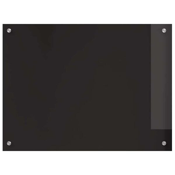 vidaXL Protection de cuisine 2 pcs Noir 80 x 60 cm verre trempé