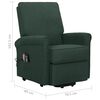 vidaXL Fauteuil de massage Vert foncé Tissu