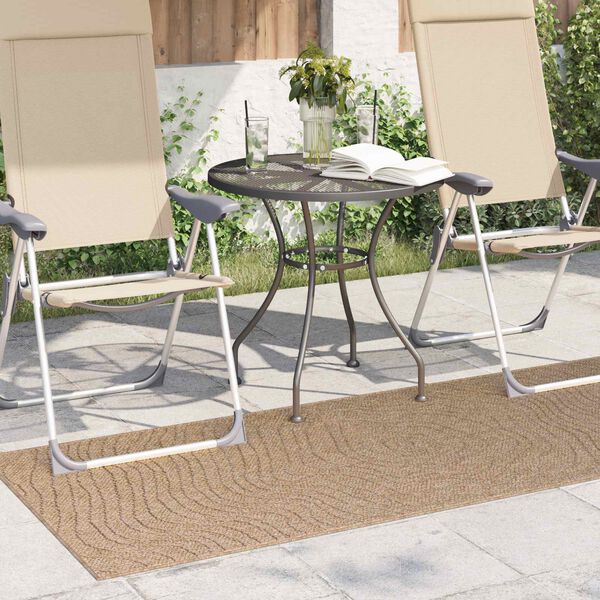 vidaXL Tapis de surface Moir&eacute; Rectangulaire Naturel 200 x 80 cm