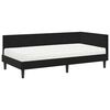 vidaXL Cadre de lit d'angle avec matelas Autre 2 pcs Noir Velours