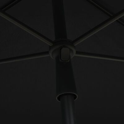 vidaXL Parasol de jardin avec mât 210x140 cm Noir