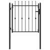 vidaXL Porte de Cl&ocirc;ture HORST 100 x 100 cm m&eacute;tal Noir Verrouillable
