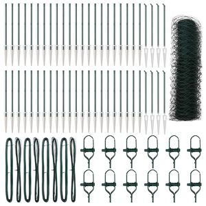 vidaXL Poteau de cl&ocirc;ture. Vert