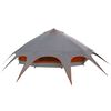 vidaXL Tente Teepee 9 personnes Gris et orange 502 x 502 x 297 cm
