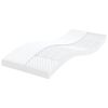 vidaXL Matelas en mousse blanc 100x220 cm 7 zones duret&eacute; 20 ILD